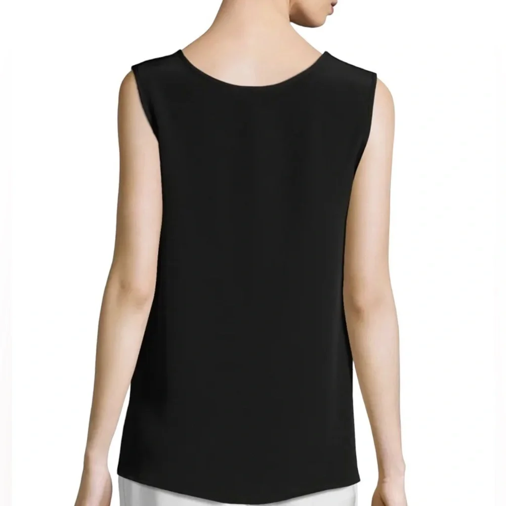 CAROLINE ROSE PLUS SIZE BLACK SHELL TANK TOP SZ 1X - Picture 4 of 5